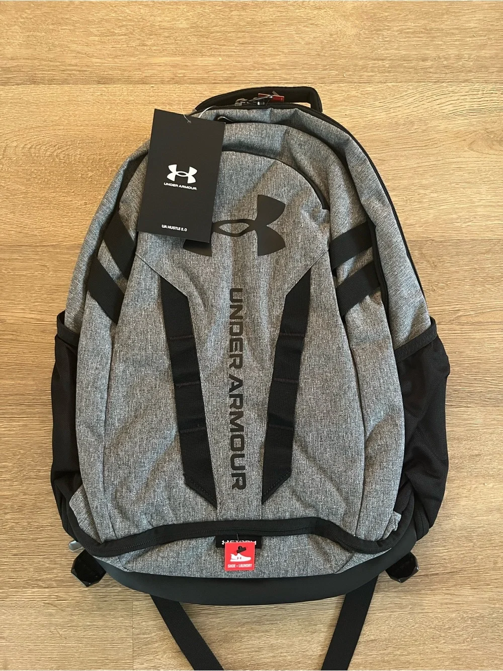Under Amour Hustle 5.0 Storm Backpack Gray Black